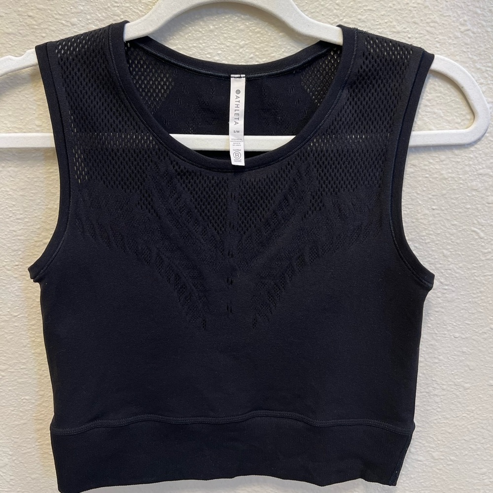 Athleta laser cut crop top